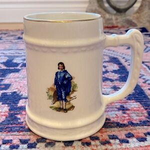 Vintage  Gainsborough Blue Boy 22K Gold Trim Mug Stein